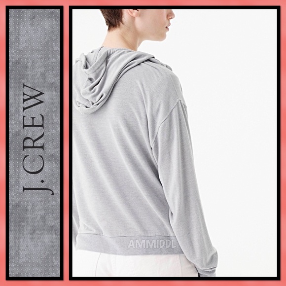 J. Crew Drawstring Zip-Up Hoodie Sweatshirt - Picture 4 of 7